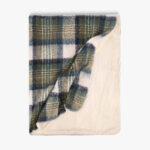 Plaid en Fourrure Vert et Bleu ALASKA