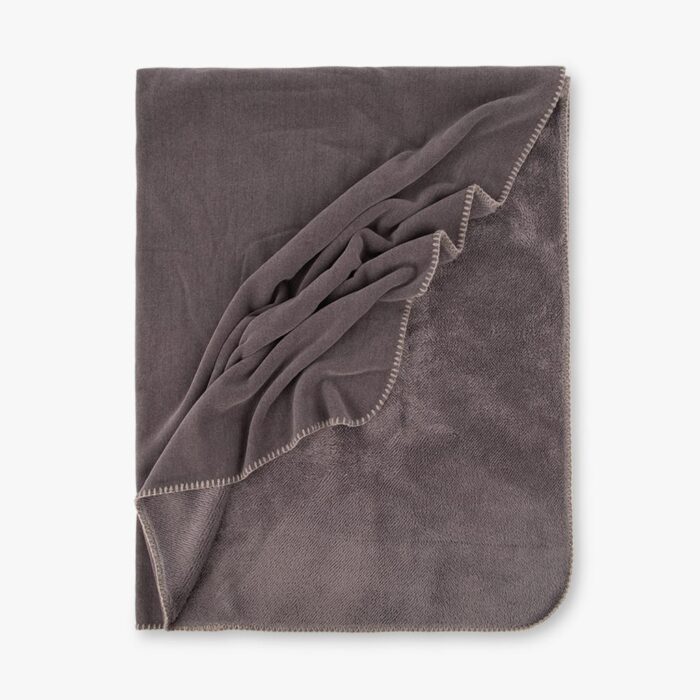 Plaid Chenille Gris 170x220 ALASKA – Image 1