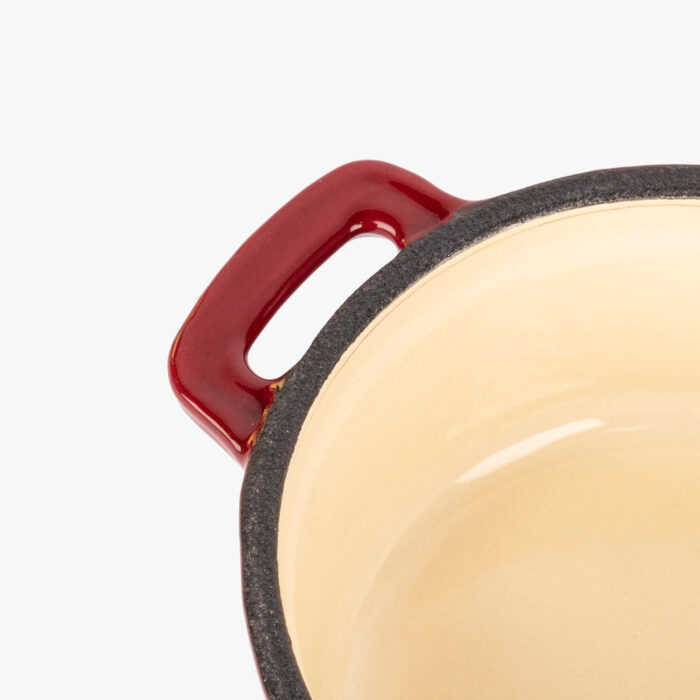 Mini cocotte en fonte Rouge D10cm | 0,25L CHEF – Image 3