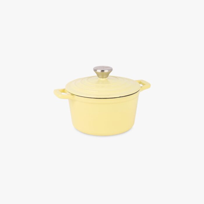 Cocotte en fonte jaune D18cm | 1,8L CHEF – Image 1