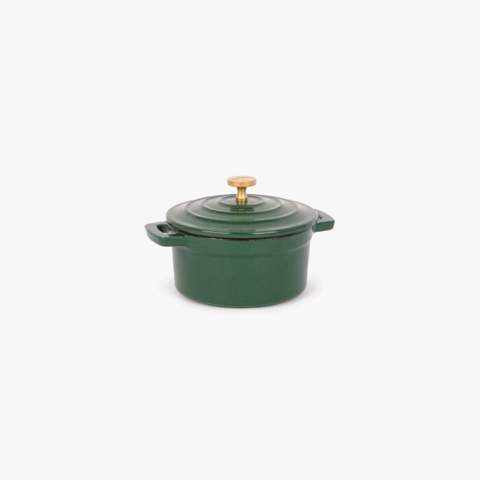 Mini cocotte en fonte verte D10cm | 0,25L CHEF – Image 1