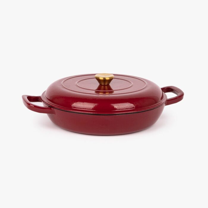 Poêle à paella en fonte Rouge CHEF – Image 1