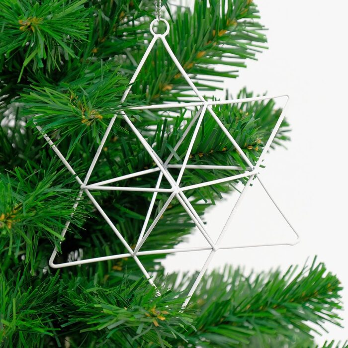 Étoile Métal Blanche 16,5 cm – Image 1