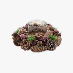 Support Bougie pommes de pin D26x11