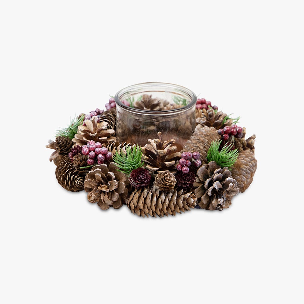 122884977_1.jpg Support Bougie pommes de pin D26x11 – Image 1