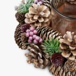 Support Bougie pommes de pin D26x11 – Image 2