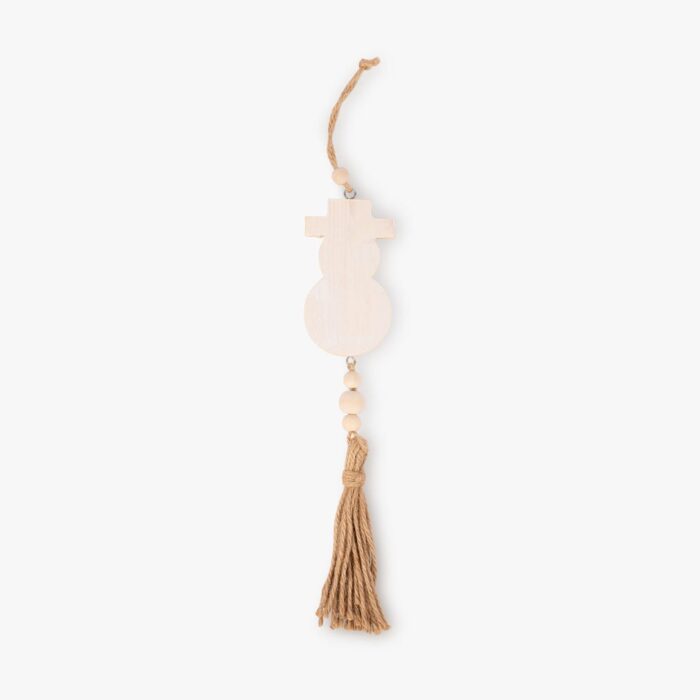 Décoration de Noël Bonhomme de Neige avec Franges 38 cm CRAFT – Image 1