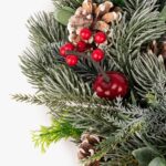 Couronne avec branches et pommes de pin 38 cm COZY – Image 2