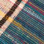 Tapete de Algodão com Franjas Bege, Azul e Multicolor ROBE - Image 2