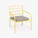 Fauteuil en métal jaune BONFIM – Image 2