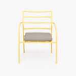 Fauteuil en métal jaune BONFIM – Image 3
