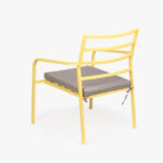 Fauteuil en métal jaune BONFIM – Image 4