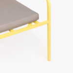 Fauteuil en métal jaune BONFIM – Image 6