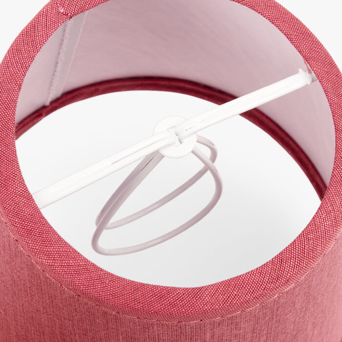 AbatJour Clipe de Lâmpada em Seda Vermelho D12cm - Image 3
