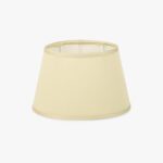 AbatJour Oval em Seda Bege D20,5cm