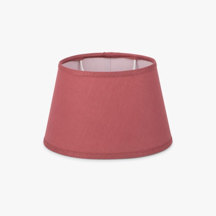 AbatJour Oval em Seda Vermelho D20,5cm - Image 1