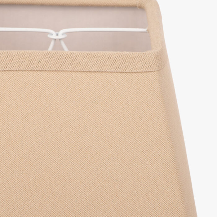 Abat-jour carré en lin beige – Image 2
