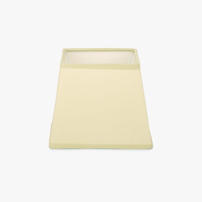 Abat-jour carré en soie beige – Image 1