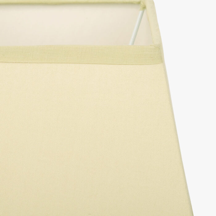Abat-jour carré en soie beige – Image 2
