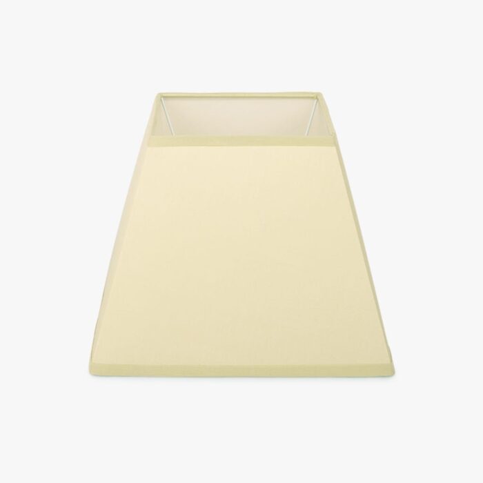 Abat-jour carré en soie beige – Image 1
