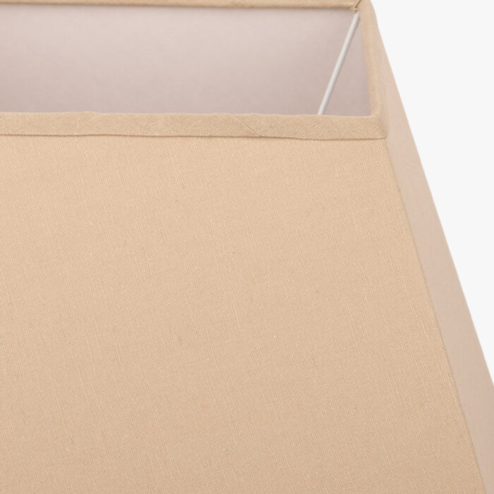 Abat-jour carré en lin beige – Image 3