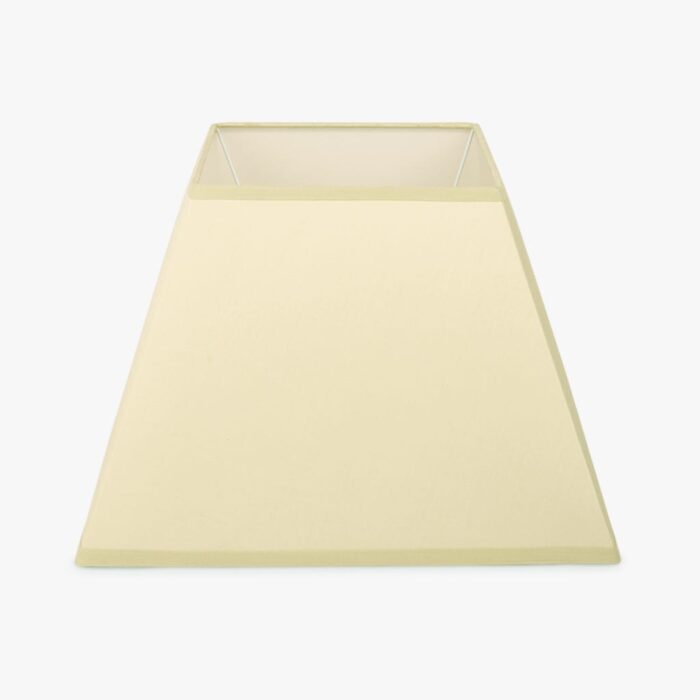 Abat-jour carré en soie beige – Image 1