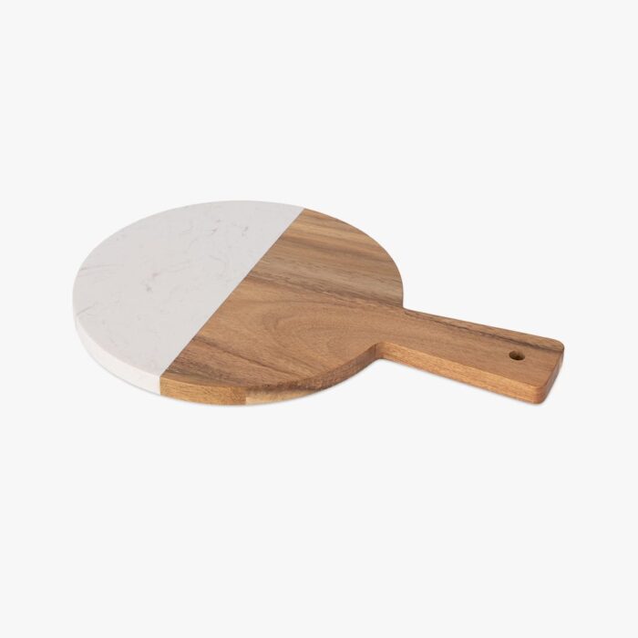 Table Ronde en Bois et Pierre NEPAL – Image 1