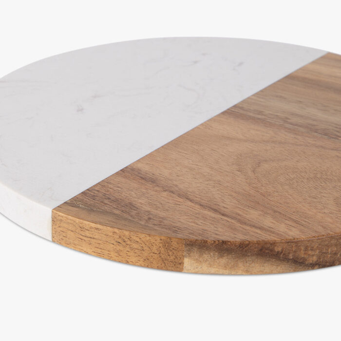 Table Ronde en Bois et Pierre NEPAL – Image 2