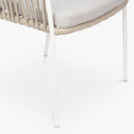 Chaise en Métal Blanc avec Corde Beige FORMENTERA – Image 6