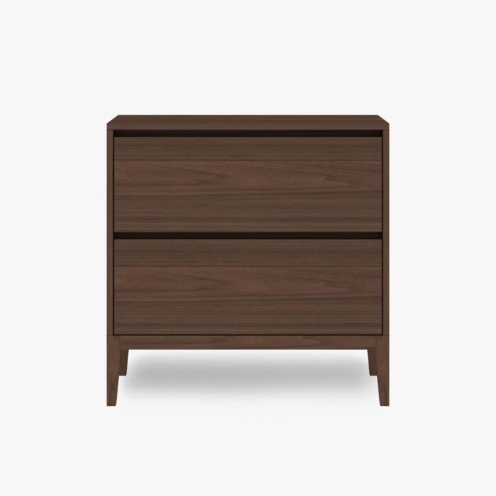 Commode à Deux Tiroirs en Noyer NAGOYA – Image 1