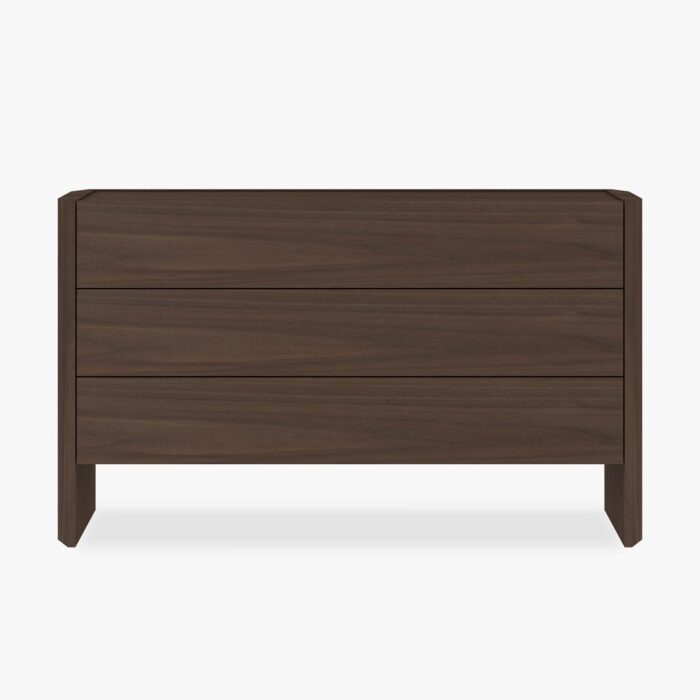Commode à Trois Tiroirs Marron Foncé TOYAMA – Image 1