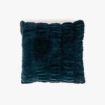 Housse de Coussin en Fausse Fourrure Bleu Foncé ALASKA