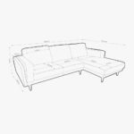 Canapé chaise longue droite naturel BLOOM – Image 5