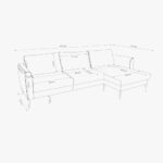 Canapé chaise longue gris CRUISE – Image 2