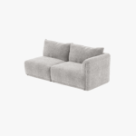 Módulo de sofá pouf cinza COTILLARD - Image 9