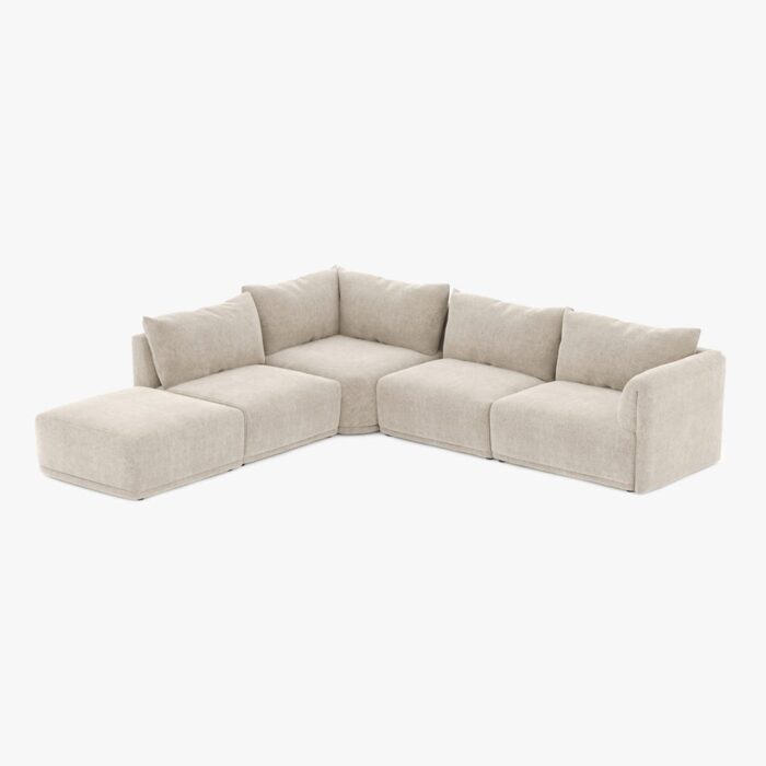 Módulo de sofá pouf bege COTILLARD - Image 8