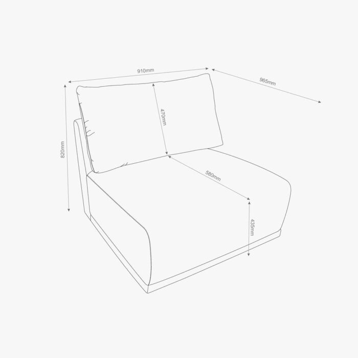 Module de canapé sans accoudoir gris COTILLARD – Image 13