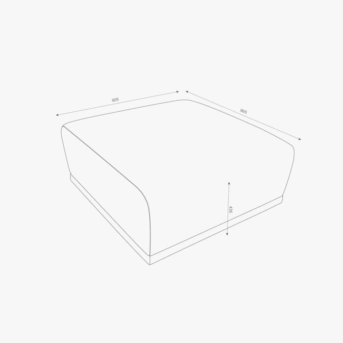 Módulo de sofá pouf bege COTILLARD - Image 10