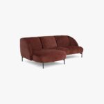Canapé chaise longue gauche bordeaux ARLEN – Image 2