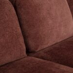 Canapé chaise longue gauche bordeaux ARLEN – Image 4