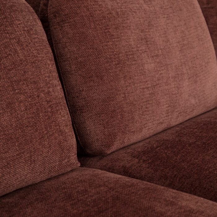 Canapé chaise longue gauche bordeaux ARLEN – Image 4