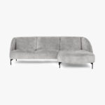 Canapé chaise longue droite gris ARLEN