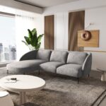 Canapé chaise longue gauche gris ARLEN – Image 8