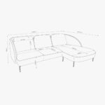 Canapé chaise longue gauche gris ARLEN – Image 7