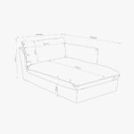 Módulo de sofá chaise longue braço direito bege DICAPRIO - Image 4