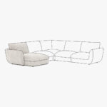 Módulo de sofá chaise longue braço esquerdo bege DICAPRIO - Image 2