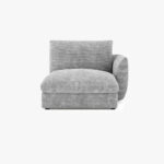 Module de canapé chaise longue accoudoir droit gris DICAPRIO