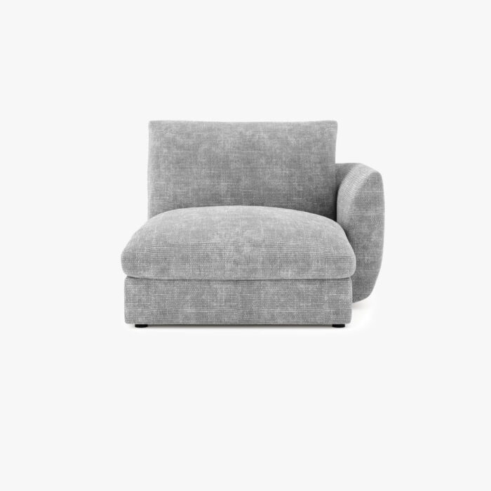 Module de canapé chaise longue accoudoir droit gris DICAPRIO – Image 1
