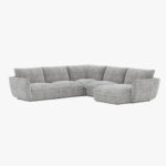Module de canapé chaise longue accoudoir droit gris DICAPRIO – Image 3