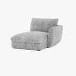 Module de canapé chaise longue accoudoir droit gris DICAPRIO – Image 7